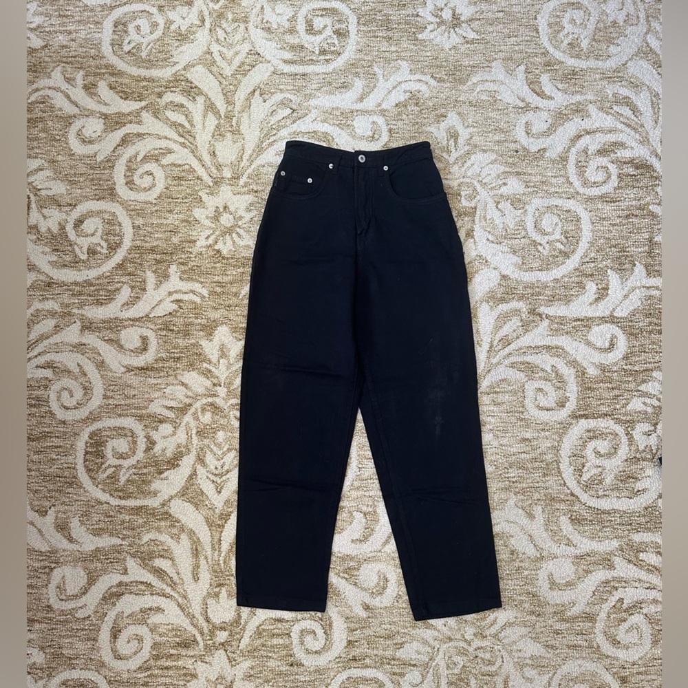 Black Karen Kane wide leg high rise jeans 4